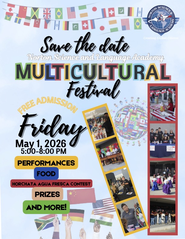 Save the date flyer for a multicultural festival